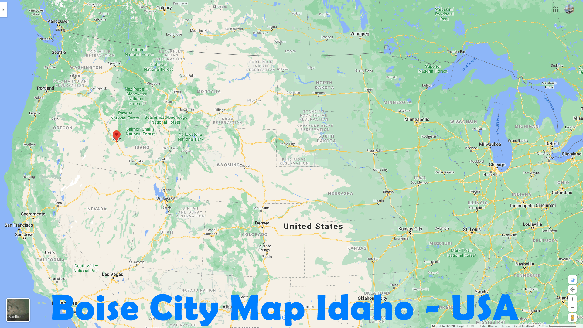 Boise Ville Carte Idaho   EUA